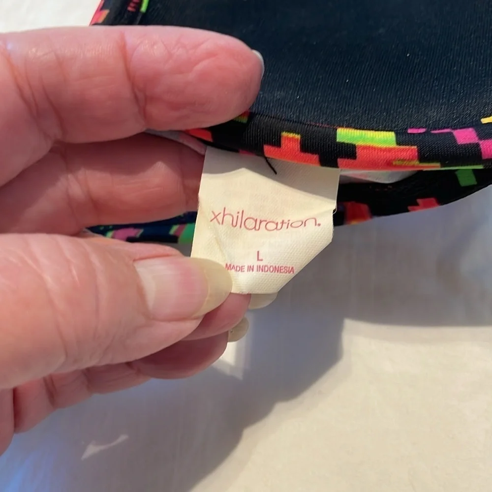 Xhilaration Colorful Geometric Bikini Top